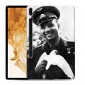 Дизайнерский силиконовый чехол для Samsung Galaxy Tab S8 Plus Юрий Гагарин