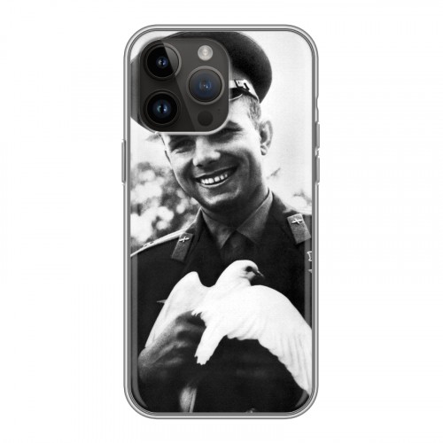 Дизайнерский пластиковый чехол для Iphone 14 Pro Max Юрий Гагарин