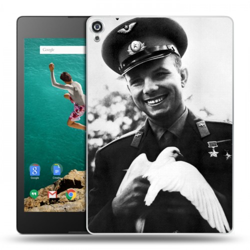 Дизайнерский пластиковый чехол для Google Nexus 9 Юрий Гагарин