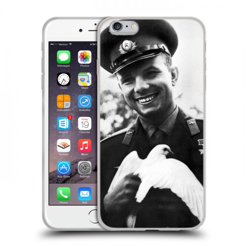 Дизайнерский силиконовый чехол для Iphone 6 Plus/6s Plus Юрий Гагарин