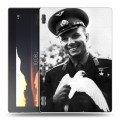 Дизайнерский силиконовый чехол для Lenovo Tab 2 A10 Юрий Гагарин