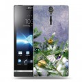 Дизайнерский пластиковый чехол для Sony Xperia S Новогодняя хвоя