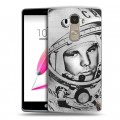 Дизайнерский пластиковый чехол для LG G4 Stylus Юрий Гагарин