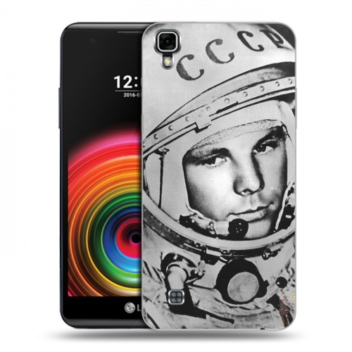Дизайнерский силиконовый чехол для LG X Power Юрий Гагарин