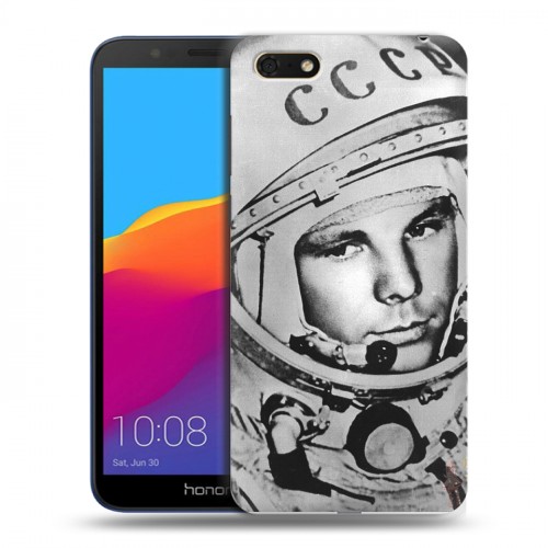 Дизайнерский пластиковый чехол для Huawei Honor 7A Юрий Гагарин