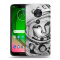 Дизайнерский пластиковый чехол для Motorola Moto G7 Play Юрий Гагарин