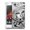 Дизайнерский пластиковый чехол для Sony Xperia L Юрий Гагарин