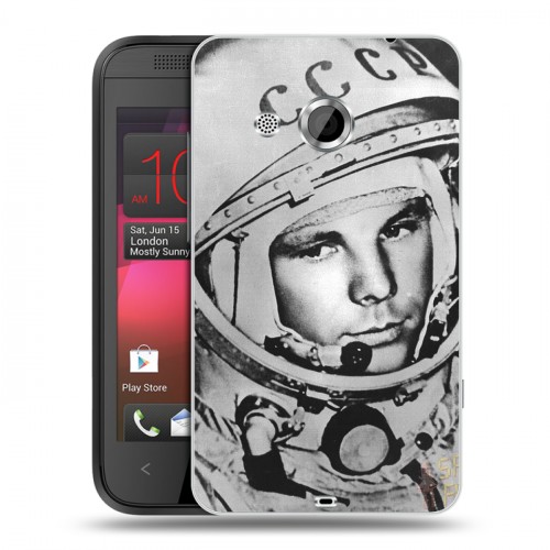 Дизайнерский пластиковый чехол для HTC Desire 200 Юрий Гагарин