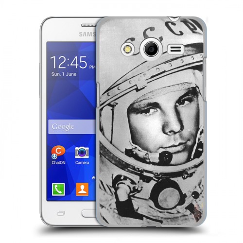 Дизайнерский пластиковый чехол для Samsung Galaxy Core 2 Юрий Гагарин