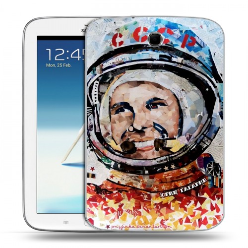 Дизайнерский силиконовый чехол для Samsung Galaxy Note 8.0 Юрий Гагарин