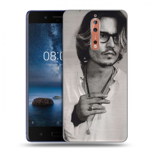 Дизайнерский пластиковый чехол для Nokia 8 Джонни Депп