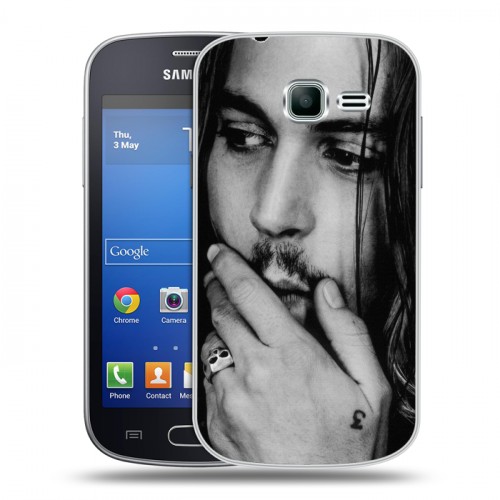 Дизайнерский пластиковый чехол для Samsung Galaxy Trend Lite Джонни Депп