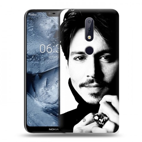 Дизайнерский пластиковый чехол для Nokia 6.1 Plus Джонни Депп