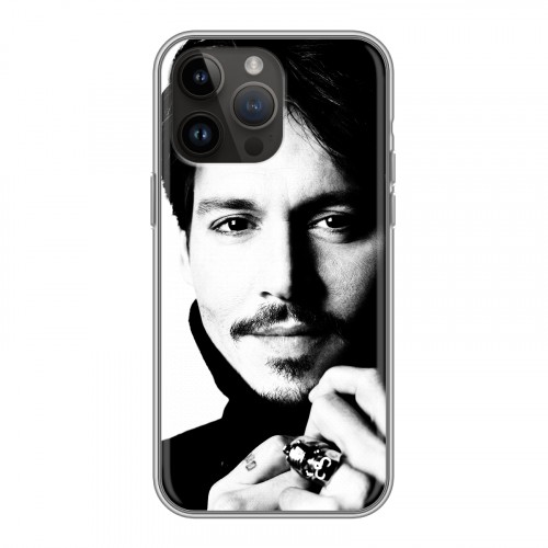 Дизайнерский силиконовый чехол для Iphone 14 Pro Max Джонни Депп
