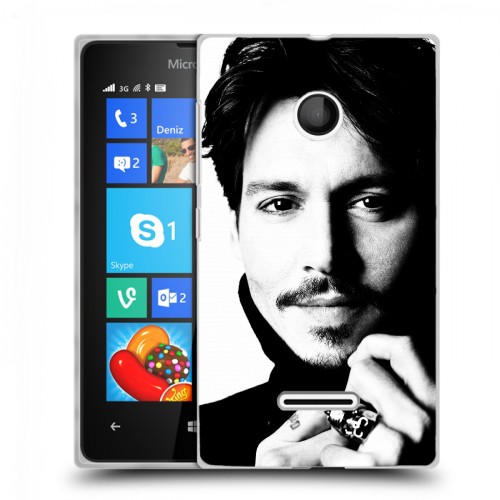 Дизайнерский пластиковый чехол для Microsoft Lumia 435 Джонни Депп