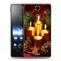 Дизайнерский пластиковый чехол для Sony Xperia TX Новогодняя хвоя