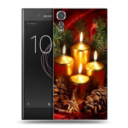 Дизайнерский пластиковый чехол для Sony Xperia XZs Новогодняя хвоя