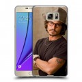 Дизайнерский пластиковый чехол для Samsung Galaxy Note 5 Джонни Депп