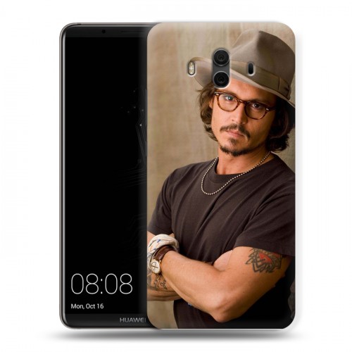 Дизайнерский пластиковый чехол для Huawei Mate 10 Джонни Депп