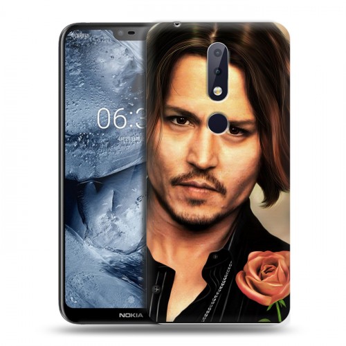 Дизайнерский силиконовый чехол для Nokia 6.1 Plus Джонни Депп