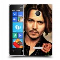 Дизайнерский пластиковый чехол для Microsoft Lumia 435 Джонни Депп