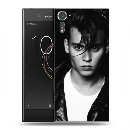 Дизайнерский пластиковый чехол для Sony Xperia XZs Джонни Депп