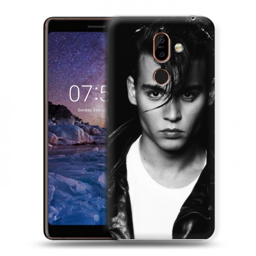 Дизайнерский пластиковый чехол для Nokia 7 Plus Джонни Депп