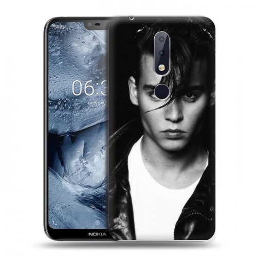 Дизайнерский пластиковый чехол для Nokia 6.1 Plus Джонни Депп