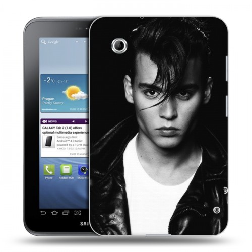 Дизайнерский силиконовый чехол для Samsung Galaxy Tab 2 7.0 Джонни Депп