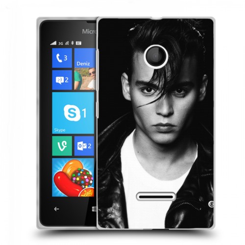 Дизайнерский пластиковый чехол для Microsoft Lumia 435 Джонни Депп