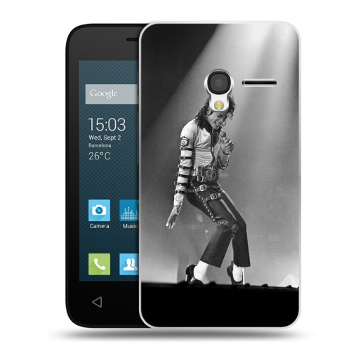 Дизайнерский пластиковый чехол для Alcatel One Touch Pixi 3 (4.0) Майкл Джексон