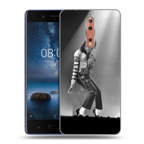 Дизайнерский пластиковый чехол для Nokia 8 Майкл Джексон