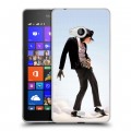 Дизайнерский пластиковый чехол для Microsoft Lumia 540 Майкл Джексон