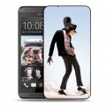 Дизайнерский пластиковый чехол для HTC Desire 700 Майкл Джексон