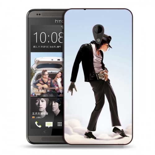 Дизайнерский пластиковый чехол для HTC Desire 700 Майкл Джексон