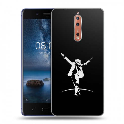 Дизайнерский пластиковый чехол для Nokia 8 Майкл Джексон