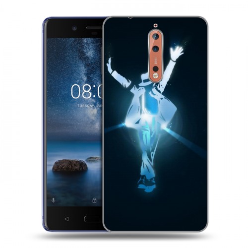 Дизайнерский пластиковый чехол для Nokia 8 Майкл Джексон