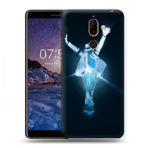 Дизайнерский пластиковый чехол для Nokia 7 Plus Майкл Джексон