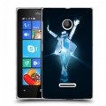 Дизайнерский пластиковый чехол для Microsoft Lumia 435 Майкл Джексон