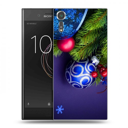 Дизайнерский пластиковый чехол для Sony Xperia XZs Новогодняя хвоя