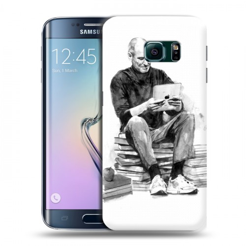 Дизайнерский пластиковый чехол для Samsung Galaxy S6 Edge Стив Джобс