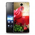 Дизайнерский пластиковый чехол для Sony Xperia TX Новогодняя хвоя