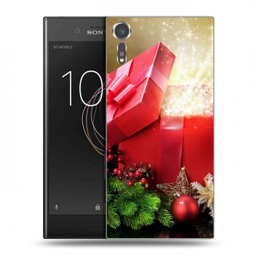 Дизайнерский пластиковый чехол для Sony Xperia XZs Новогодняя хвоя