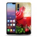 Дизайнерский силиконовый с усиленными углами чехол для Huawei P20 Pro Новогодняя хвоя