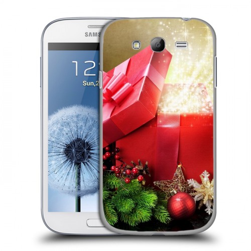 Дизайнерский пластиковый чехол для Samsung Galaxy Grand Новогодняя хвоя