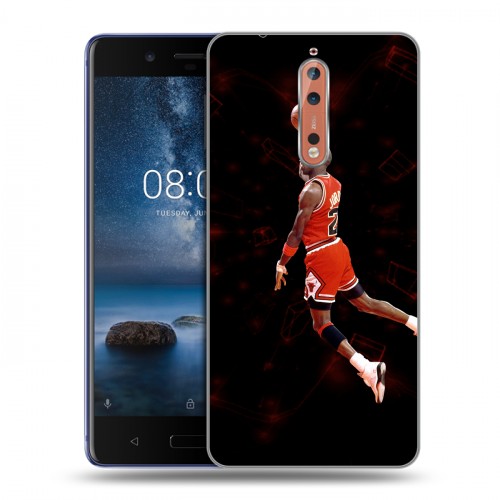 Дизайнерский пластиковый чехол для Nokia 8 Майкл Джордан