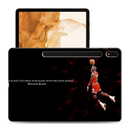Дизайнерский силиконовый чехол для Samsung Galaxy Tab S8 Plus Майкл Джордан