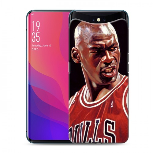 Дизайнерский силиконовый чехол для OPPO Find X Майкл Джордан