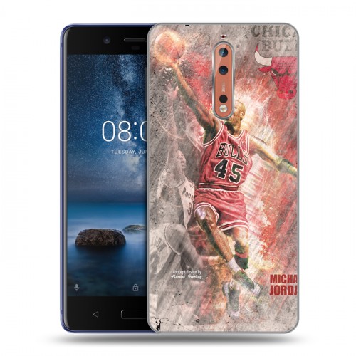 Дизайнерский пластиковый чехол для Nokia 8 Майкл Джордан