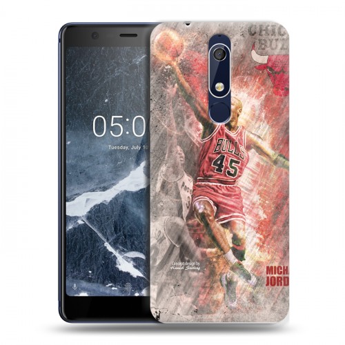 Дизайнерский пластиковый чехол для Nokia 5.1 Майкл Джордан